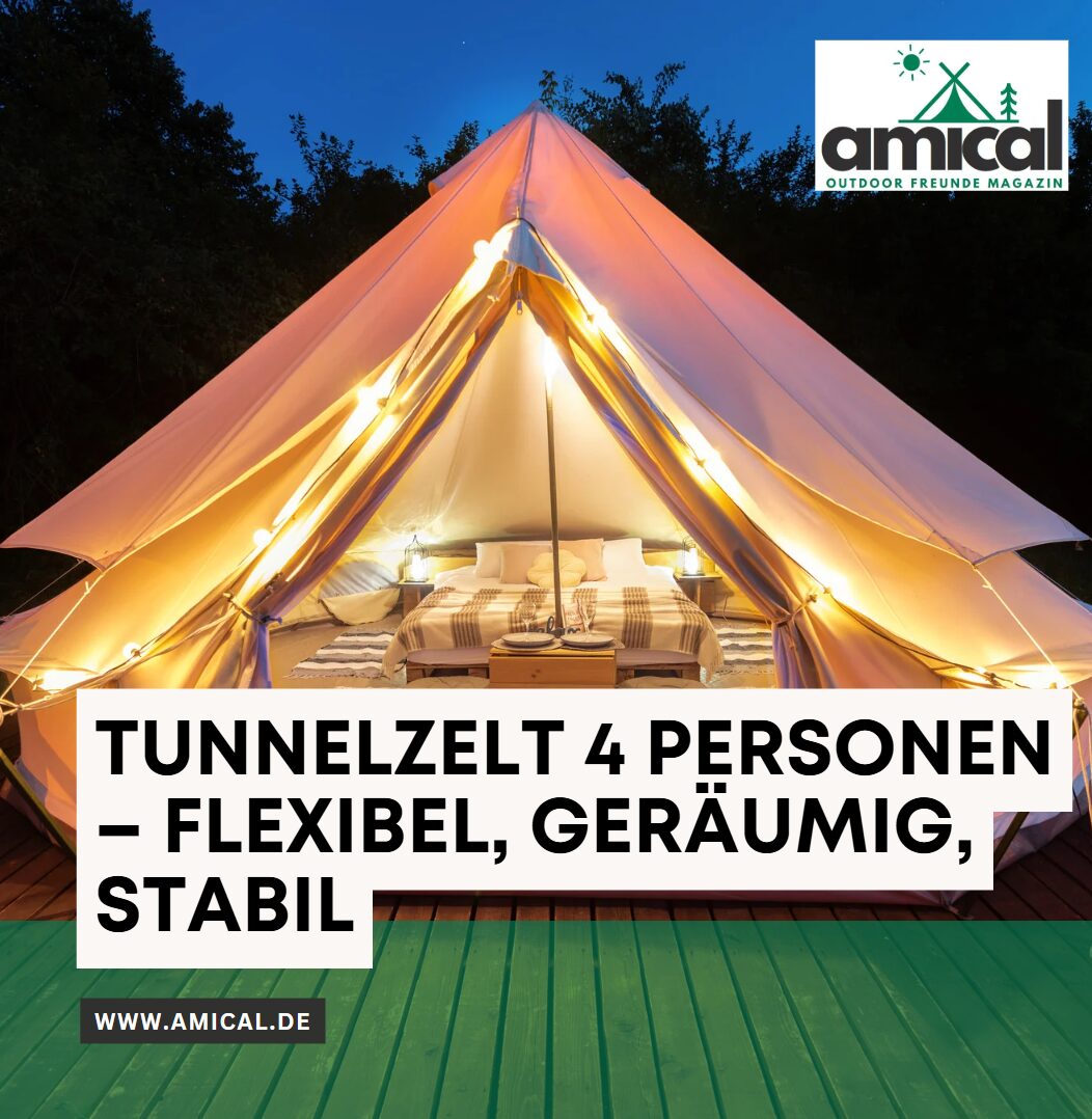 Tunnelzelt 4 Personen – Flexibel, geräumig, stabil