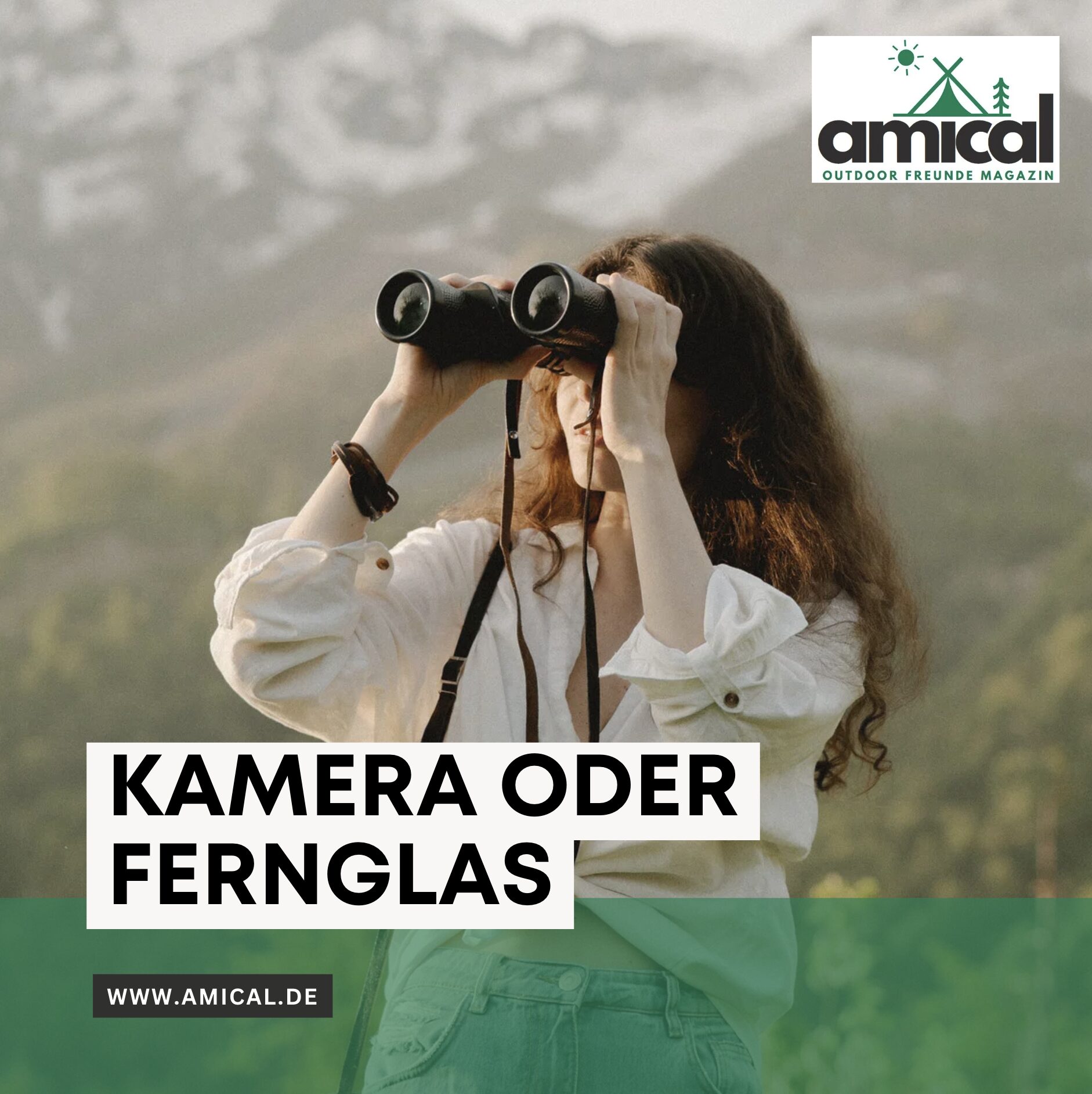 Kamera oder Fernglas Pack-Essentials Wandern