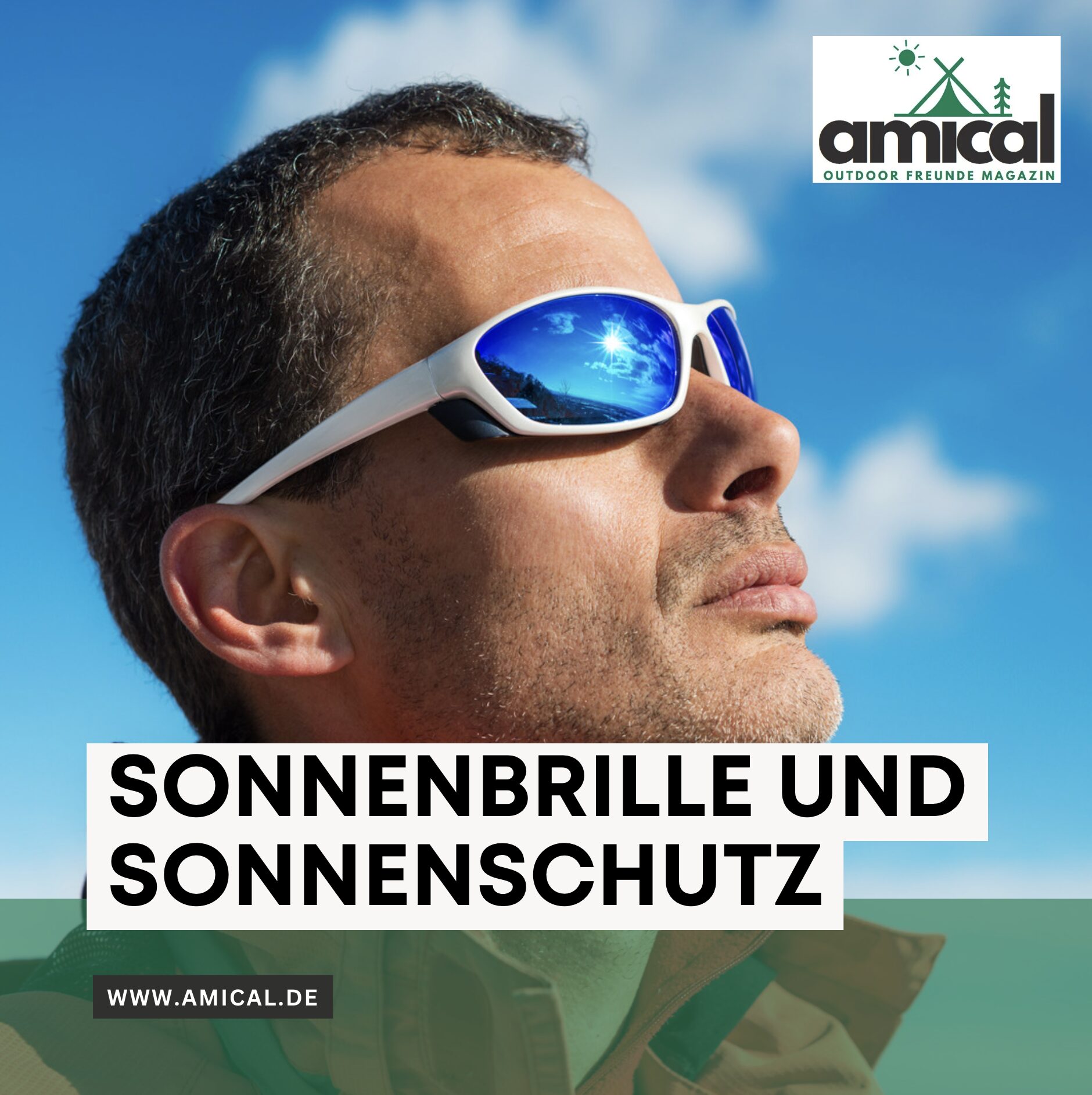 Sonnenbrille und Sonnenschutz Pack-Essentials Wandern