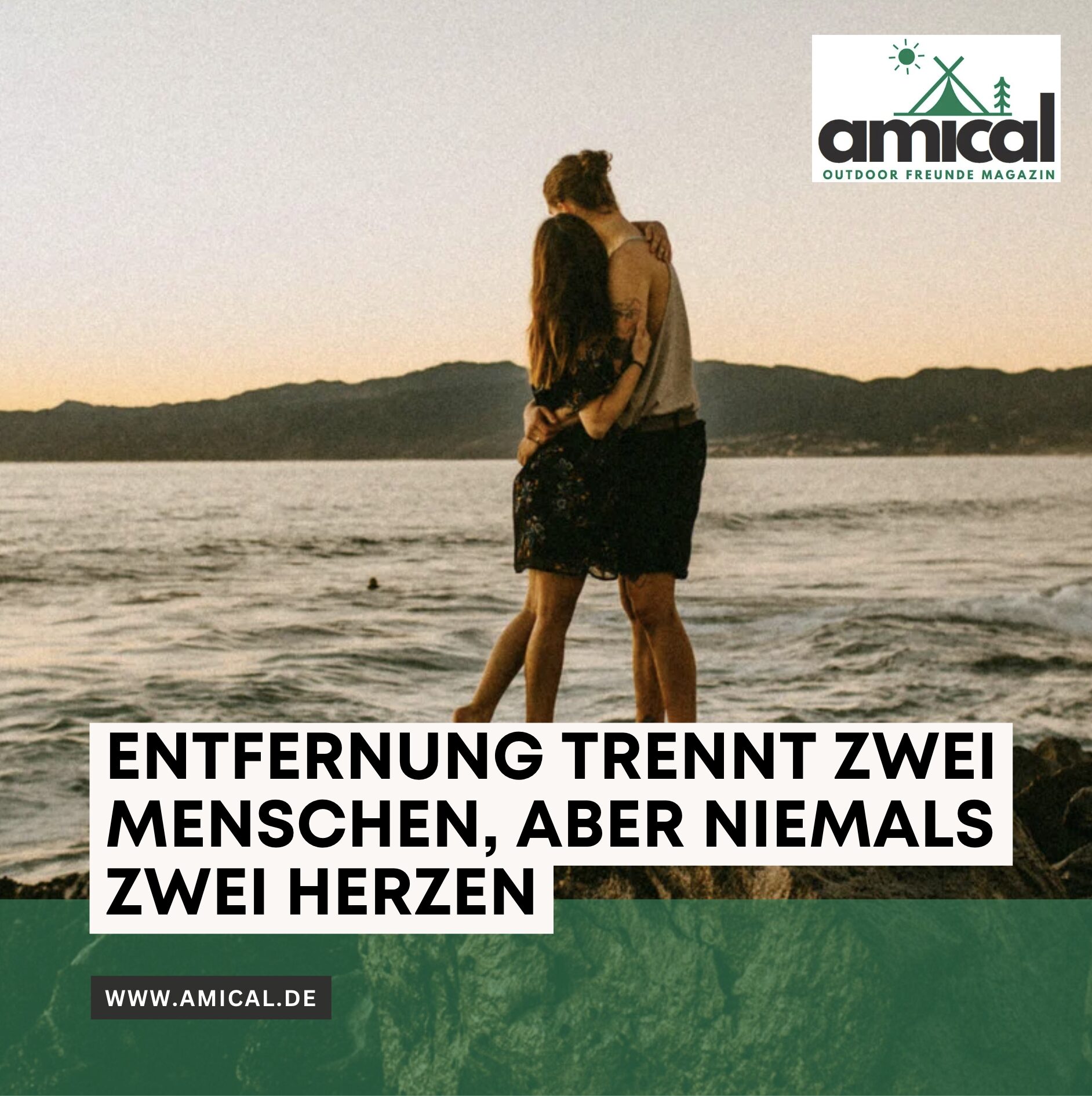 Entfernung trennt zwei Menschen, aber niemals zwei Herzen