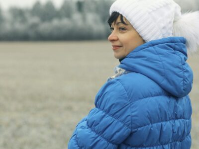 Ultraleichte Daunenjacke mit Beutel für Damen