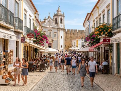 Die Fußgängerzone Lagos Portugal Altstadt Das Herz der Algarve