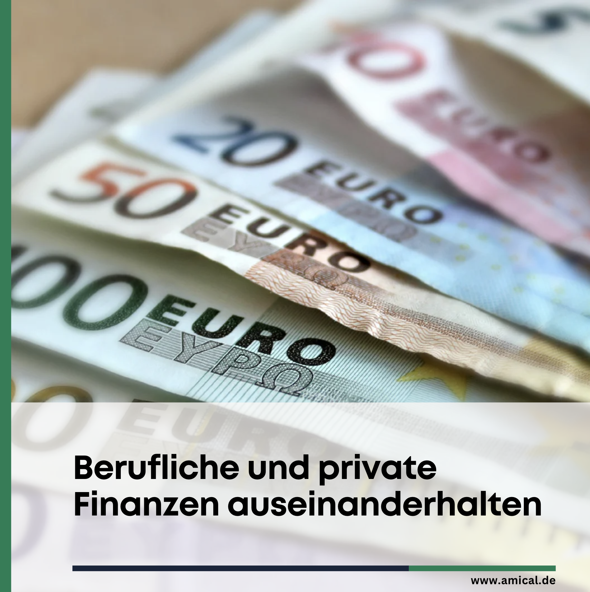 Berufliche und private Finanzen auseinanderhalten Berufliche und private Finanzen auseinanderhalten