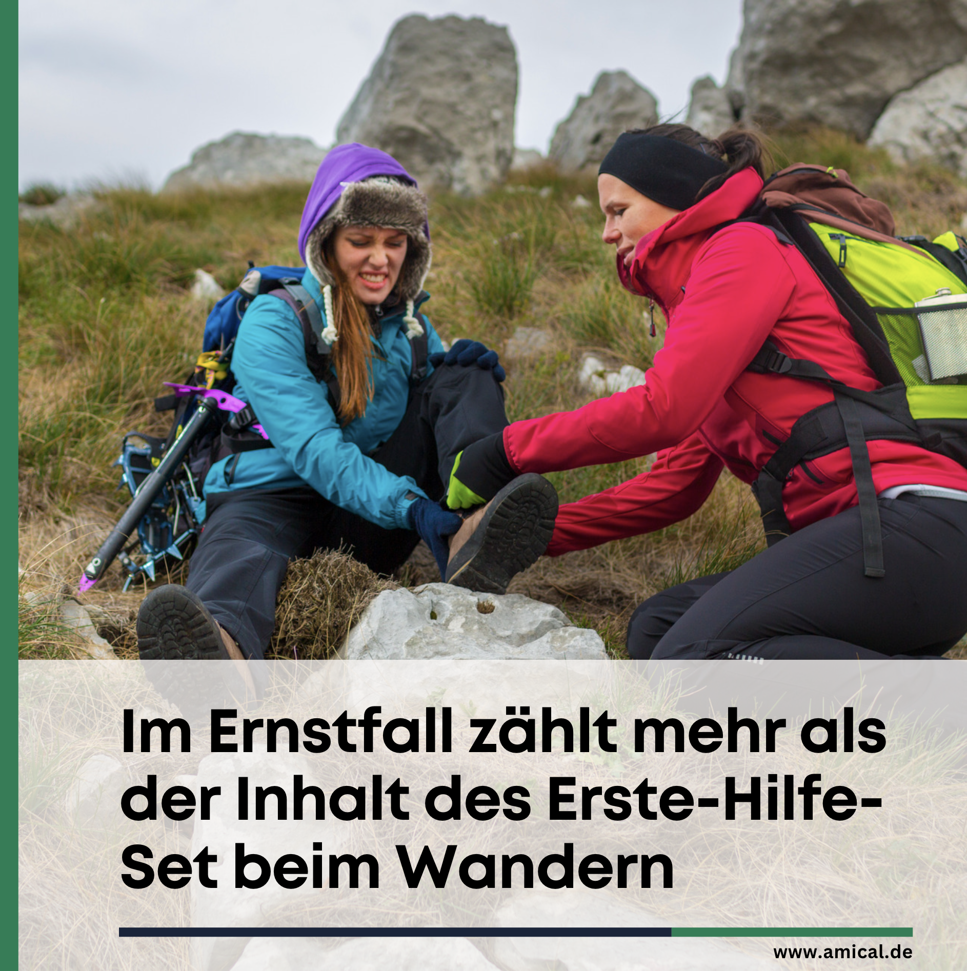 Im Ernstfall zählt mehr als der Inhalt des Erste-Hilfe-Set beim Wandern