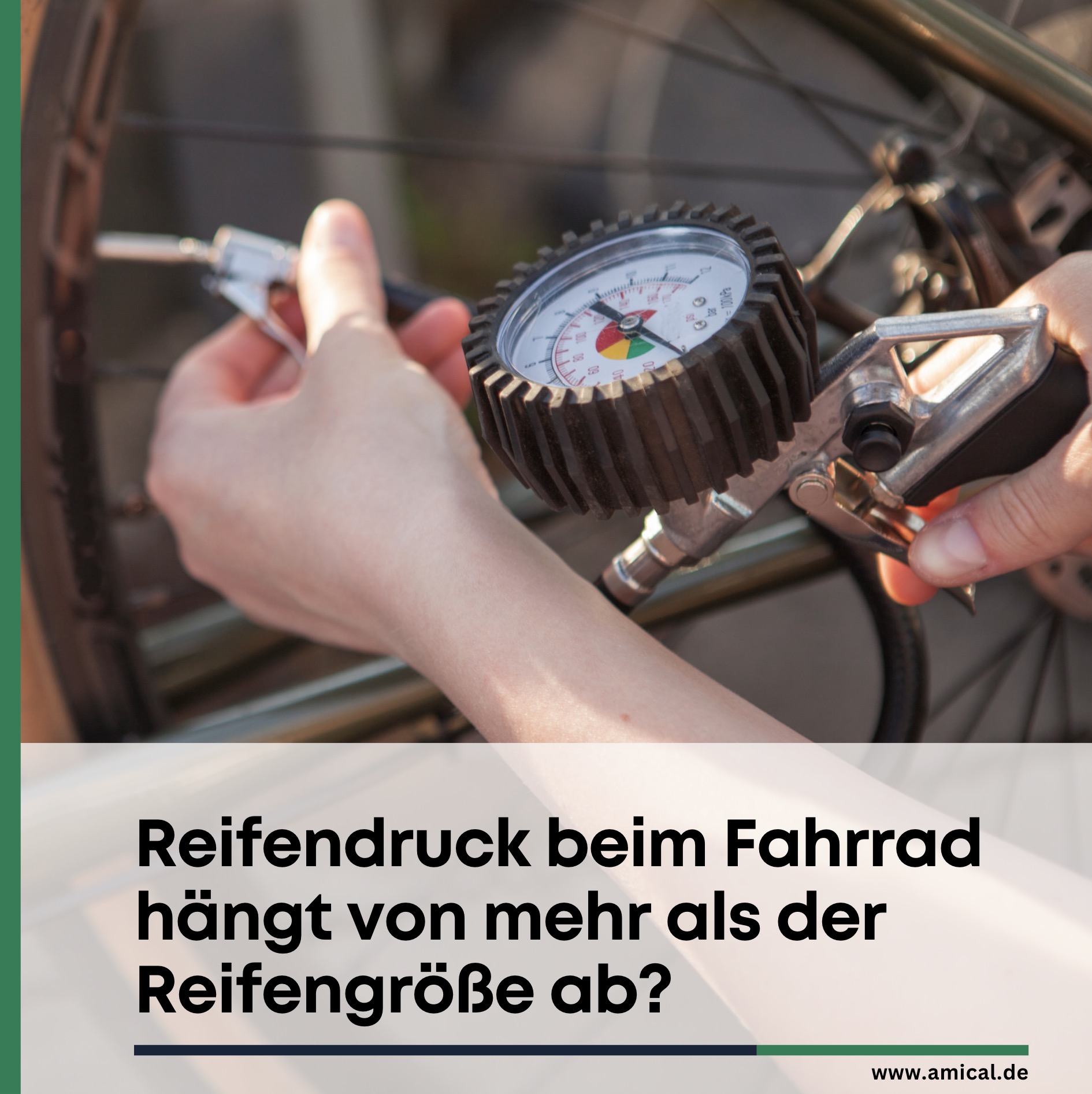 Reifendruck beim Fahrrad hängt von mehr als der Reifengröße ab