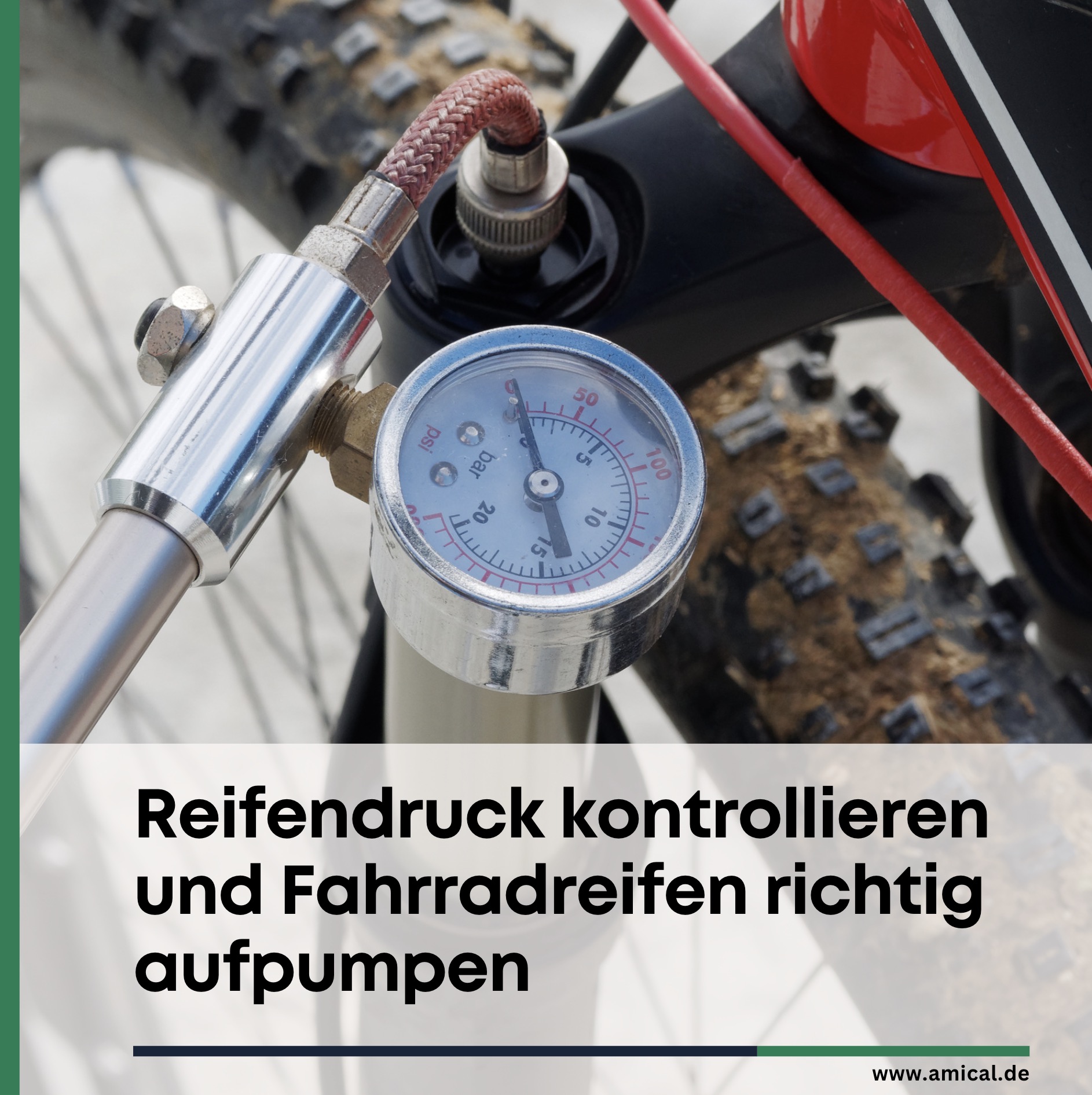 Reifendruck kontrollieren und Fahrradreifen richtig aufpumpen